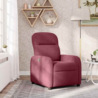 Gossi fotoliu rabatabil, rosu vin, material textil