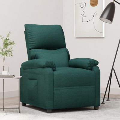 Gossi fotoliu rabatabil, verde inchis, material textil