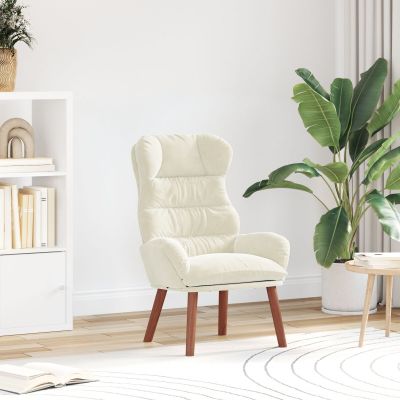 Gossi fotoliu relaxant din catifea crem