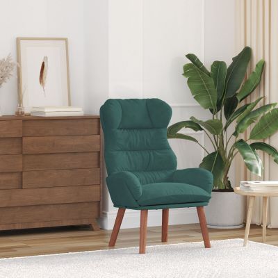 Gossi fotoliu relaxant verde inchis din catifea