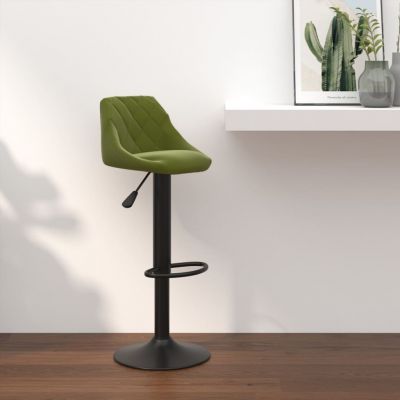 Gossi scaun de bar, verde deschis, catifea