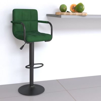 Gossi scaun de bar, verde inchis, catifea
