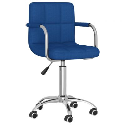 Gossi scaun de bucatarie pivotant, albastru, material textil