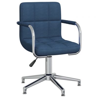 Gossi scaun de bucatarie pivotant, albastru, material textil
