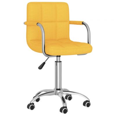 Gossi scaun de bucatarie pivotant, galben mustar, material textil