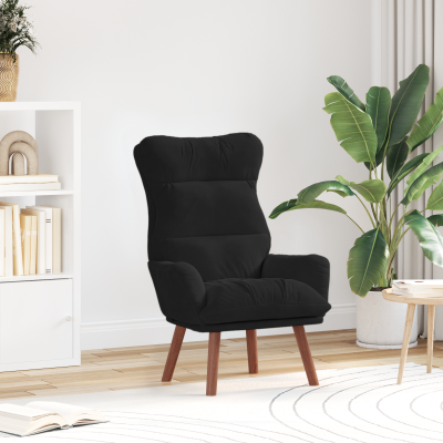 Gossi scaun de relaxare catifea neagra ieftin
