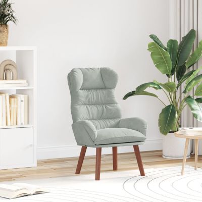 Gossi scaun de relaxare gri deschis din catifea