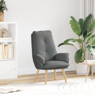 Gossi scaun de relaxare gri inchis din tesatura