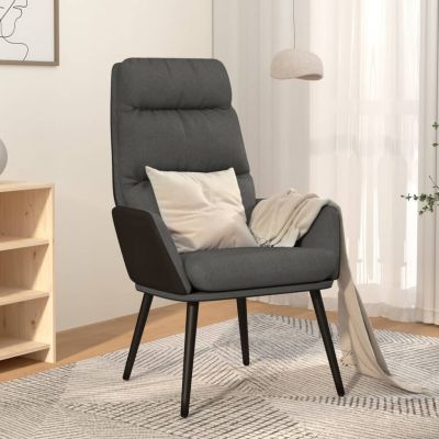 Gossi scaun de relaxare, gri inchis, material textil