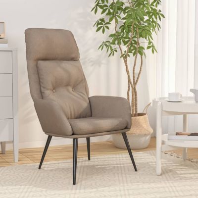 Gossi scaun de relaxare, gri taupe, piele intoarsa artificiala