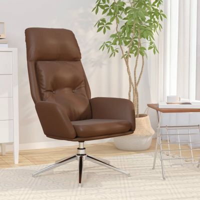 Gossi scaun de relaxare, maro, piele naturala