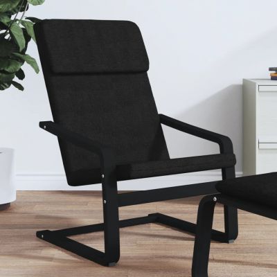 Gossi scaun de relaxare, negru, material textil