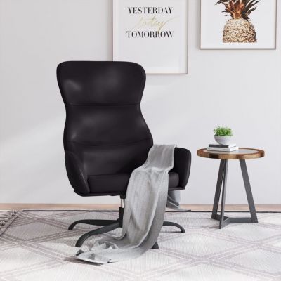 Gossi scaun de relaxare, negru, piele ecologica