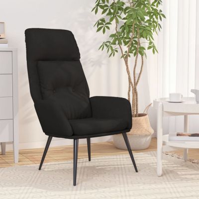 Gossi scaun de relaxare, negru, piele intoarsa ecologica