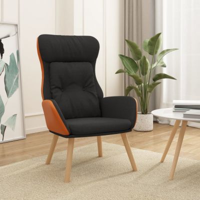 Gossi scaun de relaxare, negru, textil si pvc