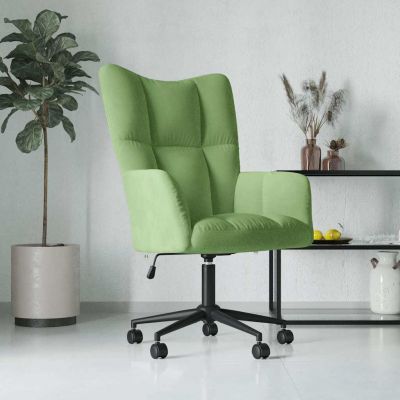 Gossi scaun de relaxare, verde deschis, catifea