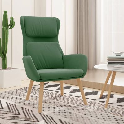 Gossi scaun de relaxare, verde deschis, catifea