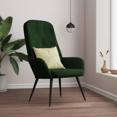 Gossi scaun de relaxare, verde inchis, catifea