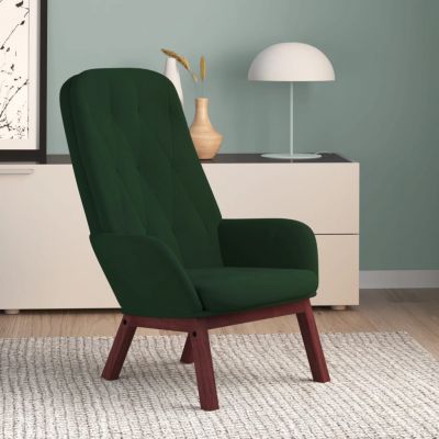 Gossi scaun de relaxare, verde inchis, catifea