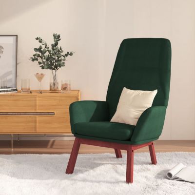 Gossi scaun de relaxare, verde inchis, material textil