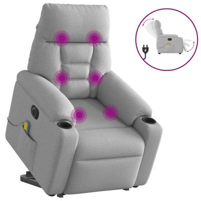 Gossi scaun electric pentru masaj picioare in picioare stofa gri nor