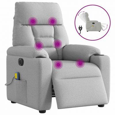 Gossi scaun reclinabil electric pentru masaj cloud grey fabric
