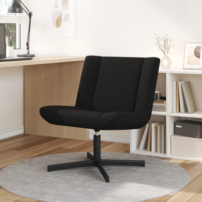 Gossi scaun rotativ negru tesatura, metal standard rotativ