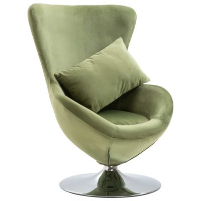 Gossi scaun rotativ tip ou cu perna, catifea verde deschis