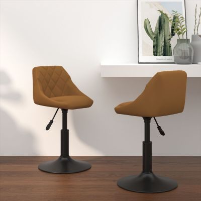 Gossi scaune de dining rotative 2 buc brown velvet