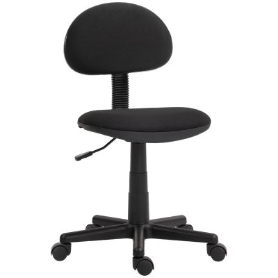 HOMCOM Scaun de Birou Rotativ cu Înălțime Reglabilă din Material Elastic, Negru | Aosom Romania