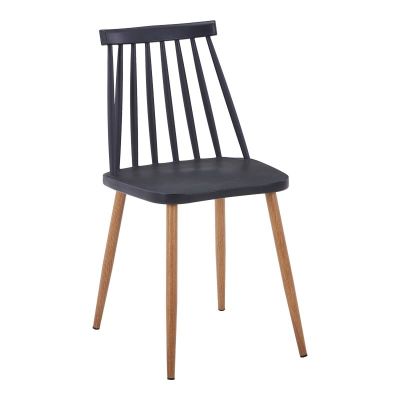 Scaun Aurora I, Pako World, PP, Negru-natural, 43x38x79 cm