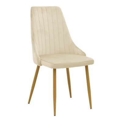 Scaun Azori, Pako World, Catifea, Bej, 49x55x85 cm