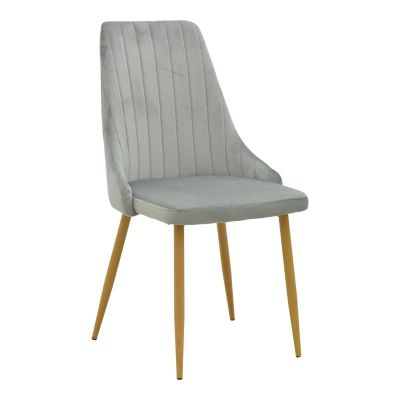 Scaun Azori, Pako World, Catifea, Gri, 49x55x85 cm