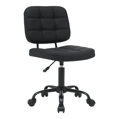 Scaun birou Sedia pakoworld pu negru 50x50x75-85cm