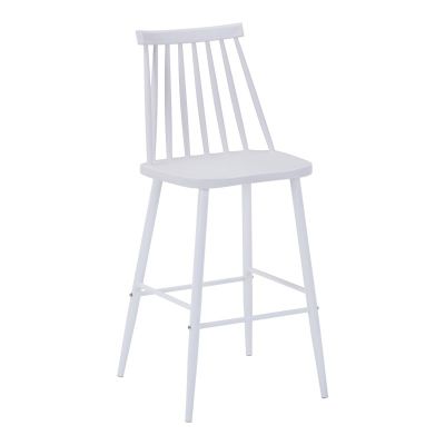 Scaun de bar Aurora I, Pako World, PP, Alb, 42x47x99 cm