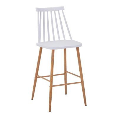 Scaun de bar Aurora I, Pako World, PP, Alb-Natural, 42x47x99 cm