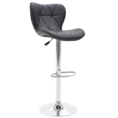Scaun de bar, inaltime ajustabila, Model Coozy, Negru, 46x47x112 cm