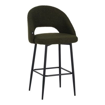 Scaun de bar Masebo, Pako World, Verde, 48x52x97 cm