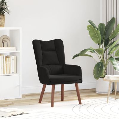 Scaun de relaxare Gossi catifea neagra
