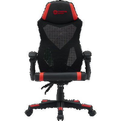 Scaun gaming CANYON Flow MCH01 Mesh, reglabil, Negru/Rosu