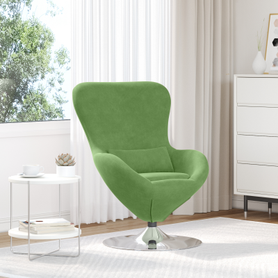 Scaun ou Gossi verde deschis din catifea