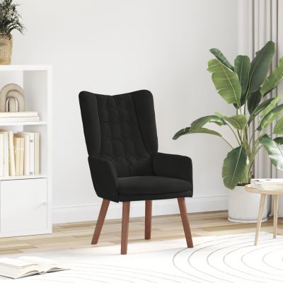 Scaun relaxant Gossi catifea neagra