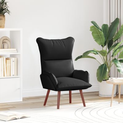 Scaun relaxant Gossi negru piele artificiala