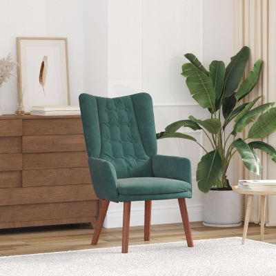 Scaun relaxant Gossi verde inchis catifea
