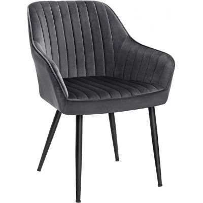 Scaun, Songmics, Velvet Design, 62.5x62x85 cm, otel/catifea, gi