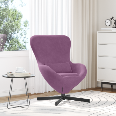 Scaunul cu oua Gossi din catifea violet