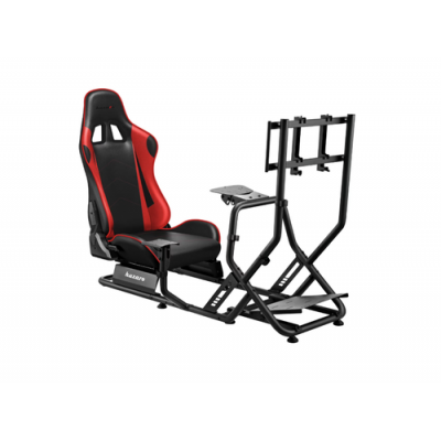 Cockpit racing Huzaro HZ-Speed 6.0, Compatibil volan & pedale, Suport monitor, Cadru otel (Negru)