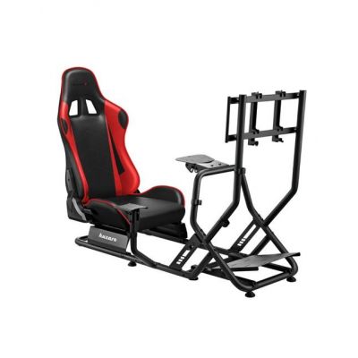 Cockpit racing Huzaro HZ-Speed 6.0, Compatibil volan & pedale, Suport monitor, Scaun tip bucket ajustabil, Cadru otel (Negru)