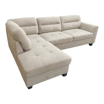 Coltar dreapta Camile, Pako World, Textil, Bej, 270x174x95 cm
