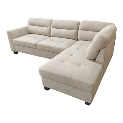 Coltar stanga Camile, Pako World, Textil, Bej, 270x174x95 cm